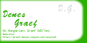 denes graef business card